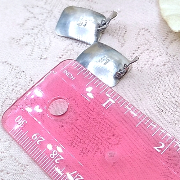 Vintage Sterling Silver Denmark Clip-on  Earrings - Picture 8 of 9